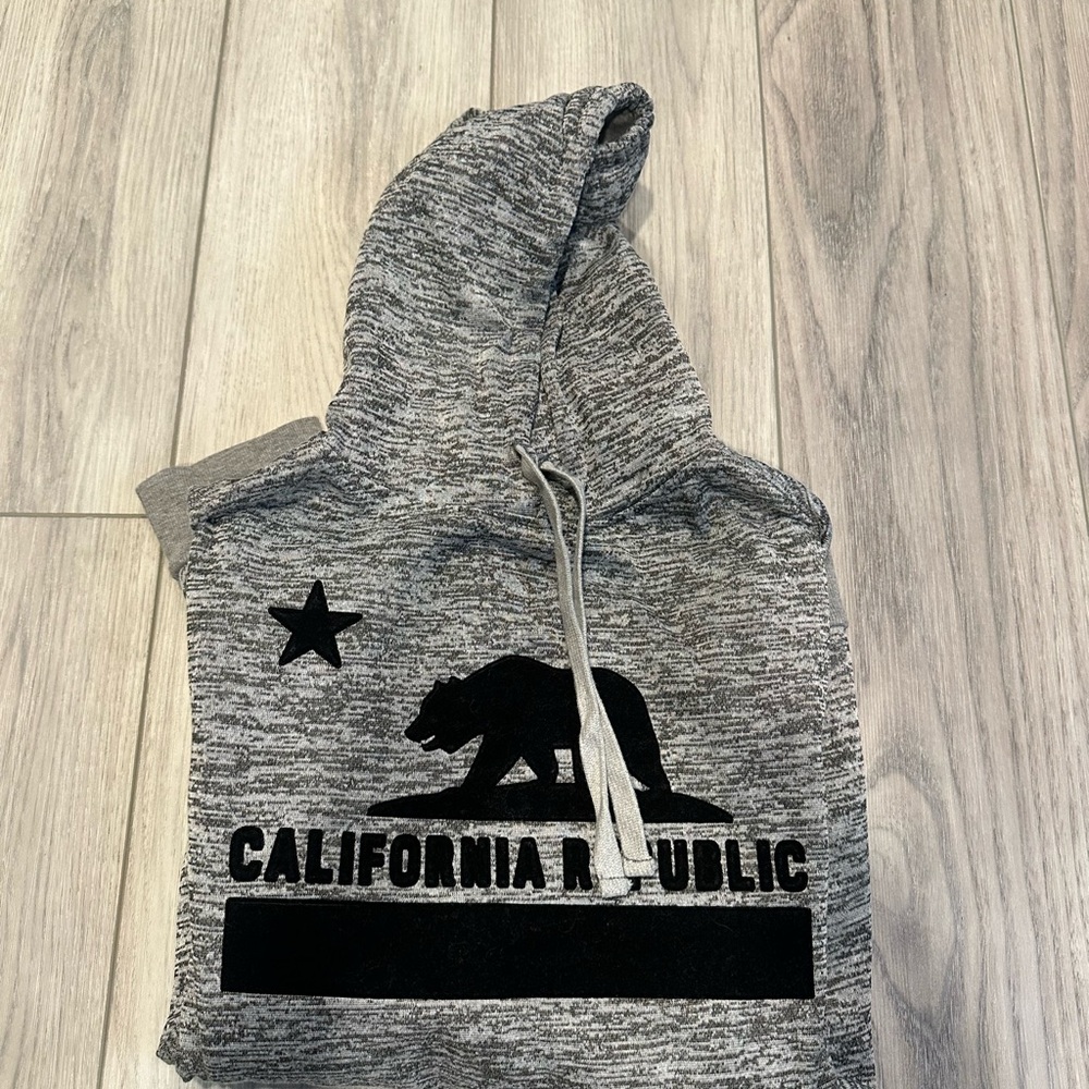 Ring of Fire Textured Gray Hoodie